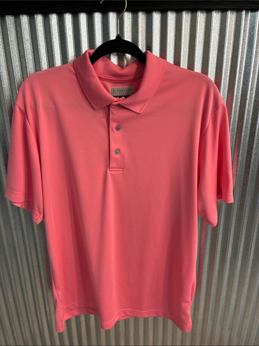 PGA Tour Men's Pink Performance Polo